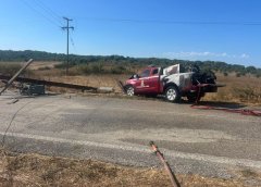 Βόνιτσα: Όχημα της Πυροσβεστικής προσέκρουσε σε κολώνα της ΔΕΗ – Δύο τραυματίες